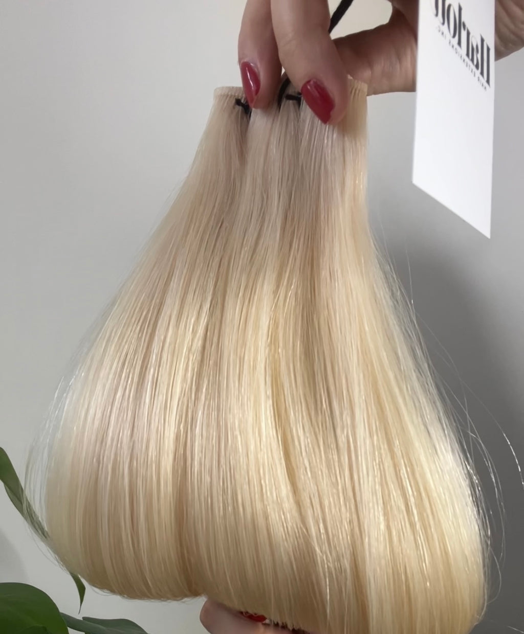Vanilla Cream bright creamy blonde hair extensions by Harlow Hair